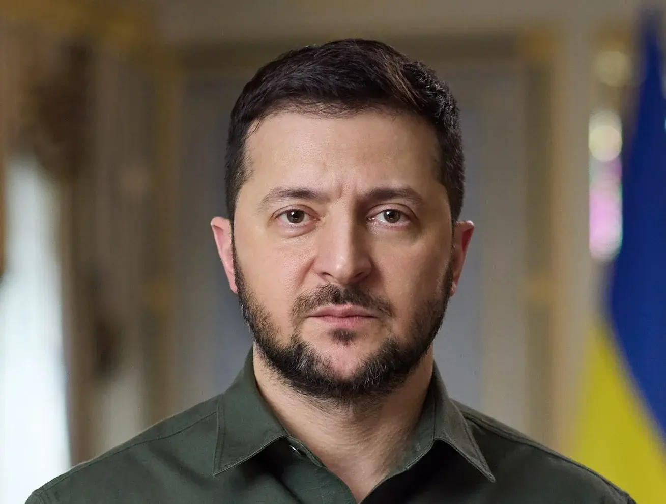 Portrait officiel du président ukrainien Volodymyr Zelensky