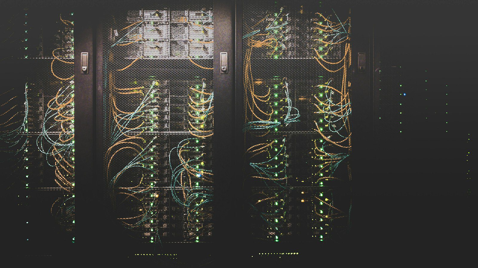 Câbles réseau dans une salle informatique, image d’illustration
