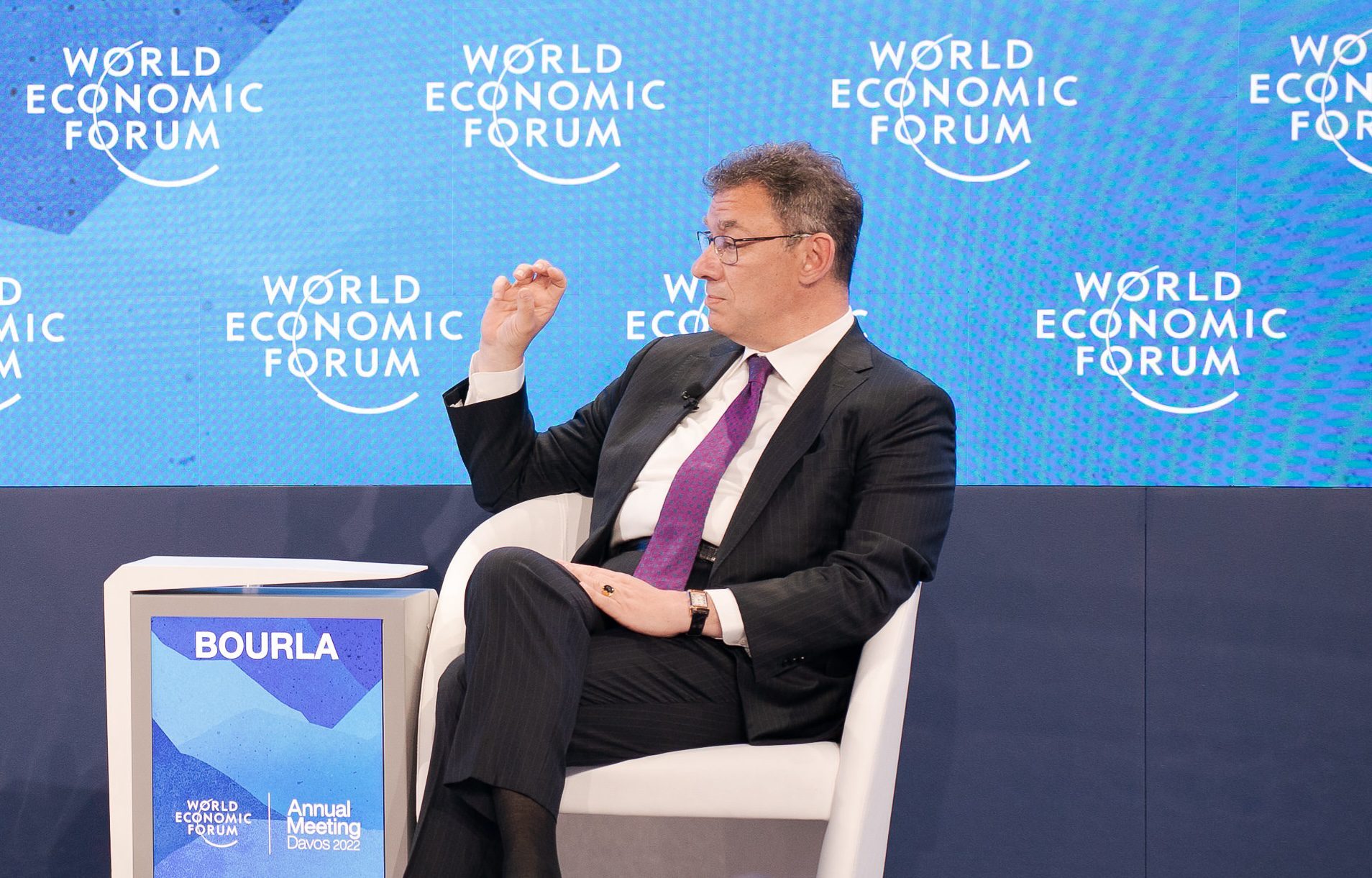 Albert Bourla à Davos 2022. Photp : @World Economic Forum/Manuel Lopez