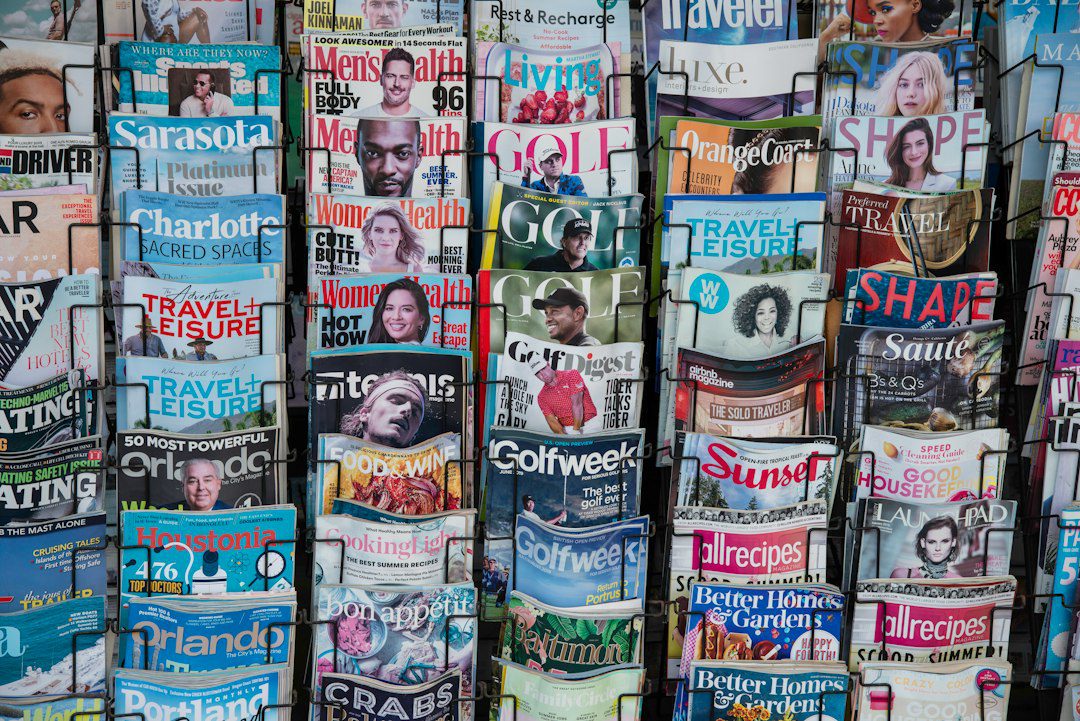 A pile of newspapers stacked on top of each other